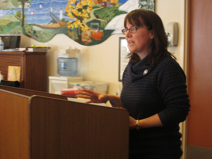 image of Sandra Orchard giving a talk